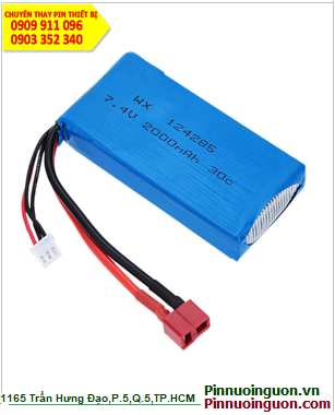 Pin sạc Lithium Lipo 7.4v2000mAh, Pin sạc Lipolymer 7.4v2000mAh chính hãng| có sẳn hàng