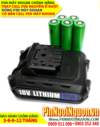 Pin máy khoan XU1 18v 2.6AH (2600mAh)-Pin sạc Lithium Li-Ion chính hãng| HÀNG CÓ SẲN