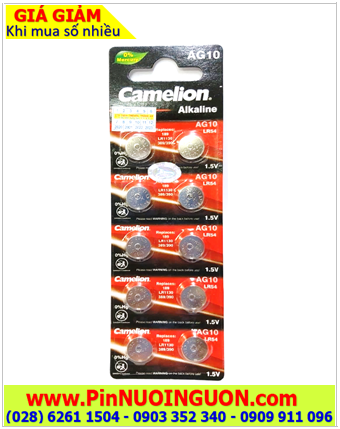 COMBO Vỉ 10viên Camelion AG10 LR1130 189 Alkaline 1.5v _Giá chỉ 32.000đ