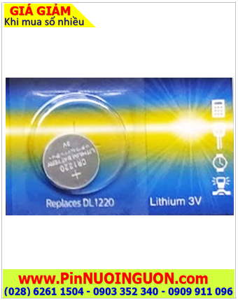 Pin CR1220 _ Pin DL1220 _Pin Philips CR1220; Pin 3v lithium Philips CR1220 DL1220 chính hãng _Xuất xứ Liên doanh Philips