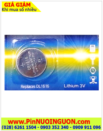 Pin CR1616 _Pin Philips CR1616; Pin 3v lithium Philips CR1616 chính hãng  