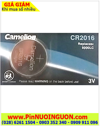 Camelion CR2016 _Pin CR2016; Pin đồng xu 3v Lithium Camelion CR2016 chính hãng 