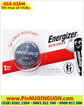 Energizer ECR2025; Pin đồng xu 3v lithium Energizer CR2025/ ECR2025/ DL2025 chính hãng