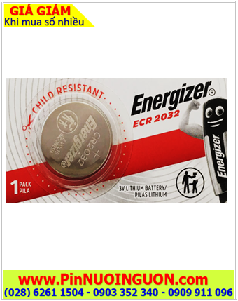 Pin CR2032 _Pin Energizer CR2032; Pin 3v Lithium Energizer CR2032 (20mm x 3.2mm) chính hãng 