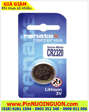 Pin CR2320 Pin Renata CR2320 : Pin 3v Lithium Renata CR2320 _Made in Swiss _Vỉ 1viên