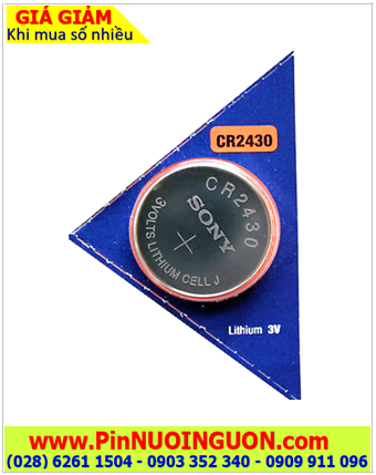 Pin CR2430 _Pin Sony CR2430: Pin 3v lithium Sony CR2430 _Made in Indonesia _1viên