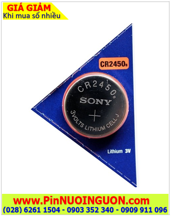 Pin CR2450 _Pin Sony CR2450; Pin 3v lithium Sony CR2450 _Made in Indonesia