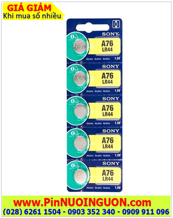 COMBO Vỉ 5viên Pin Sony LR44 A76 1.5v Alkaline _Giá chỉ 80.000đ