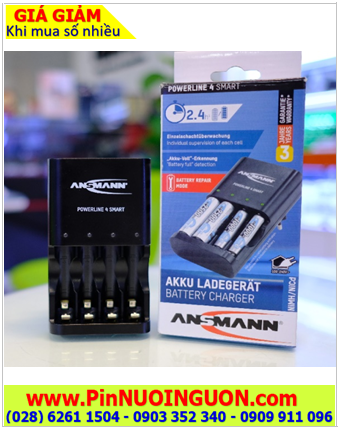 Ansman Powerline 4Smart; Máy sạc pin Powerline 4Smart _Sạc nhanh _Sạc được 1,2,3,4 pin AA và AAA