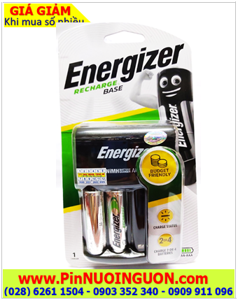 Energizer CHVC4; Bộ sạc pin AA Energizer CHVC4 kèm 2 pin sạc Energizer AA2300mAh 1.2v chính hãng 