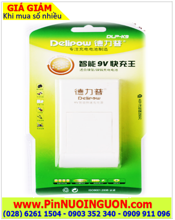 Delipow DLP-K9; Máy sạc pin 9v Delipow DLP-K9 _sạc được 1-2 pin _tự ngắt điện khi pin sạc đầy