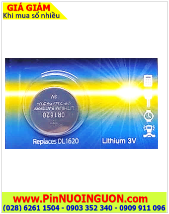 Philips CR1620 / Philips DL1620; Pin 3v lithium Philips CR1620 DL1620 (16mm x 2.0mm) chính hãng