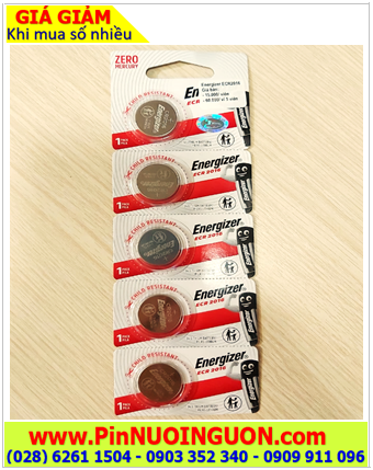 COMBO MUA 01vỉ = 5viên Pin đồng xu 3v lithium Energizer ECR2016 /Pin CR2016 chính hãng _Giá chỉ 58.000đồng/Vỉ 5viên