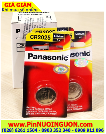 COMBO 01hộp=5vỉ Pin Panasonic CR2025PT/1B lithium 3v chính hãng, Xuất xứ Indonesia _Giá chỉ 165.000đ/ HỘP