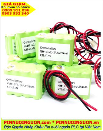 Pin sạc NiMh 9.6v-2/3AAA350mAh; Pin sạc 9.6v-2/3AAA350mAh chính hãng