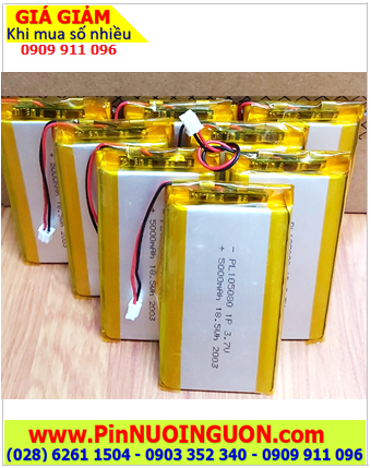 LiPo 105080, Pin sạc Li-Po 3.7v LP105085 (5000mAh,10mmx50mmx80mm) /Có mạch sẳn