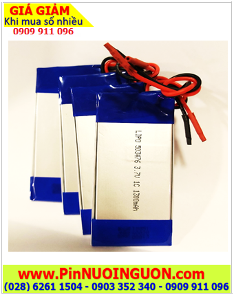 LiPo 503476 _Pin sạc 3.7v LiPolymer 503476 (5mm x 34mm x 76mm) 1300mAh, Đã có mạch sạc sẳn