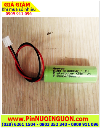 Pin sạc 1.2v AA800mAh, Pin sạc công nghiệp NiMh AA800mAh 1.2v có GẮN ZẮC chính hãng 