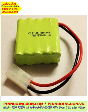 Pin sạc 12v-AAA800mAh, Pin sạc NiMh 12v-AAA800mAh, Pin sạc công nghiệp 12v-AAA800mAh