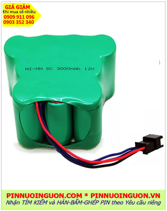 Pin sạc 12v-SC3000mAh; Pin sạc NiMh 12v SC3000mAh; Pin sạc khối công nghiệp 12v SC3000mAh