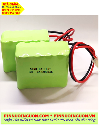 Pin sạc 12v AA2200mAh; Pin sạc NiMh 12v AA2200mAh; Pin sạc khối công nghiệp 12v AA2200mAh