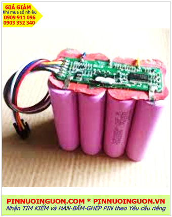 Pin sạc 14.8V-5200mAh, Pin sạc 14.8V-5200mAh, Pin sạc Lithium Samsung ICR18650-14.4v-5200mAh /Nhận bấm ghép pin theo yêu cầu