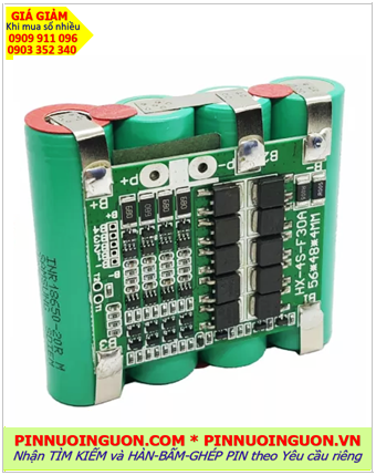 Pin sạc 14.4v-2000mAh, Pin sạc 14.8v-2000mAh, Pin sạc Lithium Samsung INR18650-14.4v-2000mAh /Nhận hàn ghép pin theo yêu cầu