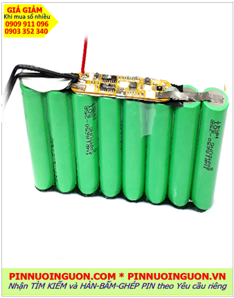 Pin sạc 14.8v-5000mAh, Pin sạc Lithium 14.4v-5000mAh, Pin sạc Lithium Samsung INR18650-14.8v-5000mAh /Nhận ghép Pin