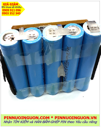 Pin sạc 18v-2200mAh, Pin sạc 18.5v-2200mAh, Pin sạc Lithium 18v-2200mAh /Nhận hàn bấm ghép pin thành bộ theo yêu cầu