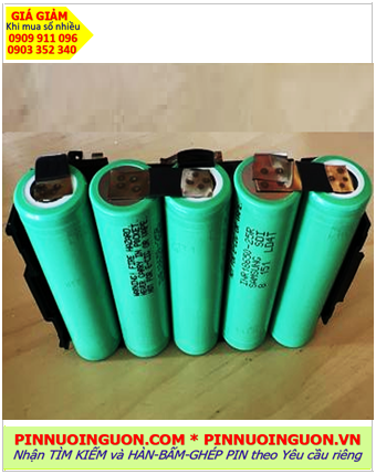 Pin sạc 18v-2500mAh, Pin sạc 18.5v-2500mAh, Pin sạc Lithium Samsung INR18650-18v-2500mAh /Nhận bấm ghép pin