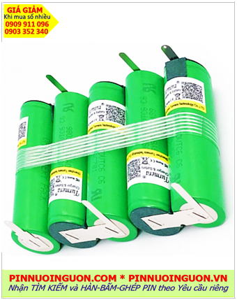 Pin sạc 18v-3000mAh, Pin sạc 18.5v-3000mAh, Pin sạc Lithium Sony VTC6-18v-3000mAh /Nhận hàn ghép pin 