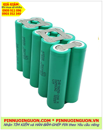 Pin sạc 18v-4000mAh, Pin sạc 18.5v-4000mAh, Pin sạc Lithium Samsung INR18650-18v-4000mAh /Nhận ghép pin