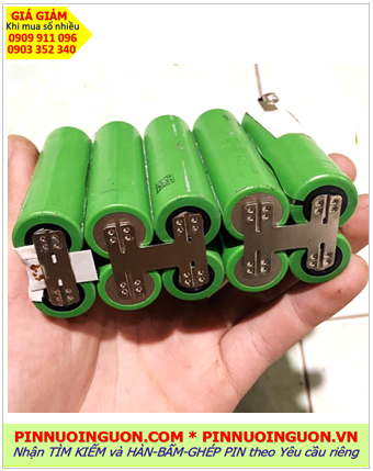 Pin sạc 18v-4400mAh, Pin sạc 18.5v-4400mAh, Pin sạc Lithium Sony VTC6-18v-4400mAh/ Nhận hàn ghép pin