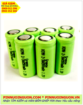 Pin sạc 1.2v 2/3AA550mAh, Pin sạc công nghiệp đầu bằng NiMh 2/3AA 550mAh 1.2v, Cell pin Grepow 2/3AA 550mAh 1.2v