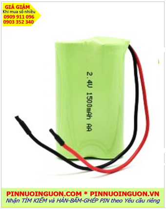 Pin sạc NiMh 2.4v AA1500mAh, Pin điện thoại bàn không dây Panasonic 2.4v AA1500mAh