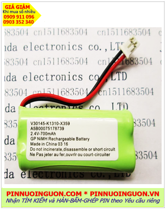 Pin sạc NiMh 2.4v-AA700mAh, Pin điện thoại bàn Sony 2.4v-AA700mAh