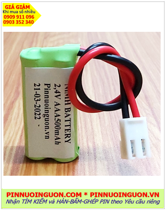 Pin sạc 2.4v-AAA500mAh, Pin sạc NiMh 2.4v-AAA500mAh, Pin sạc công nghiệp 2.4v-AAA500mAh