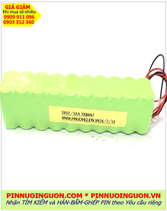Pin sạc 24v-2/3AA700mAh, Pin sạc công nghiệp 24v-2/3AA700mAh, Pin sạc NiMh 24v-2/3AA700mAh