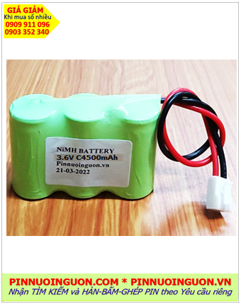 Pin sạc 3.6v C4500mAh; Pin đèn exit thoát hiểm 3.6v C4500mAh; Pin đèn sự cố khẩn cấp 3.6v C4500mAh