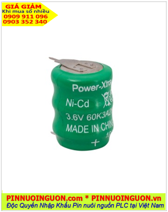 NiMh 3/V60H (3.6v-60mAh); Pin sạc đồng xu NiCd 60H3A, 3/V60H, 3.6V60mAh chính hãng nuôi nguồn| có sẳn hàng