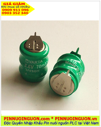 Pin sạc 3V/70H NiMh-NiCd, Pin sạc công nghiệp 3,6V-70mAh NiMh-NiCd nuôi nguồn PLC-CNC| Hàng có sẳn
