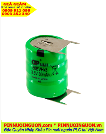 Pin sạc 3.6v-80mAh(3/V80H); Pin sạc NiMh 3.6v-80mAh(3/V80H); Pin sạc NiCd 3.6v-80mAh(3/V80H)