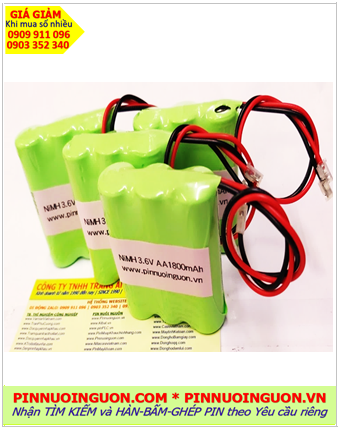 Pin sạc 3.6v-AA1800mAh, Pin sạc NiMh 3.6v-AA1800mAh, Pin sạc công nghiệp 3.6v-AA1800mAh