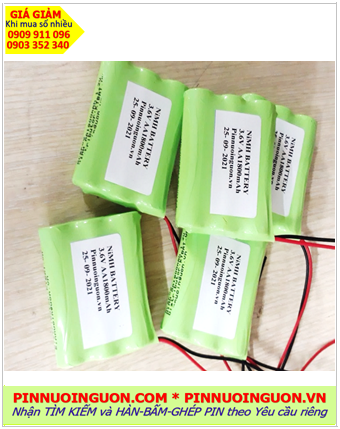 Pin sạc 3.6v-AA1800mAh, Pin sạc NiMh 3.6v-AA1800mAh, Pin sạc công nghiệp 3.6v-AA1800mAh