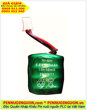 Pin sạc 4/V160H (4.8v-160mAh), Pin sạc 4.8v-160mAh, Pin sạc công nghiệp 4/V150H (4.8v-160mAh)