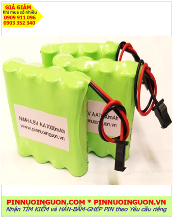 Pin sạc 4.8v AA1000mAh; Pin sạc NiMh 4.8v AA1000mAh; Pin sạc công nghiệp 4.8v AA1000mAh