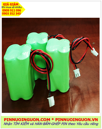 Pin sạc 4.8v AA600mAh; Pin sạc NiMh 4.8v AA600mAh; Pin sạc công nghiệp 4.8v AA600mAh