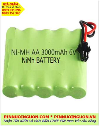 Pin sạc 6v-AA3000mAh, Pin sạc NiMh 6v-AA3000mAh, Pin sạc công nghiệp 6v-AA3000mAh
