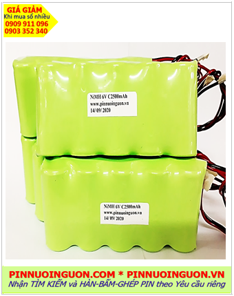 Pin sạc 6v C2500mAh; Pin sạc NiMh NiCd 6v C2500mAh; Pin sạc khối công nghiệp 6v C2500mAh