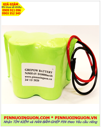 Pin sạc 6v D10000mAh; Pin sạc NiMh 6v D10000mAh; Pin sạc công nghiệp 6v D10000mAh
